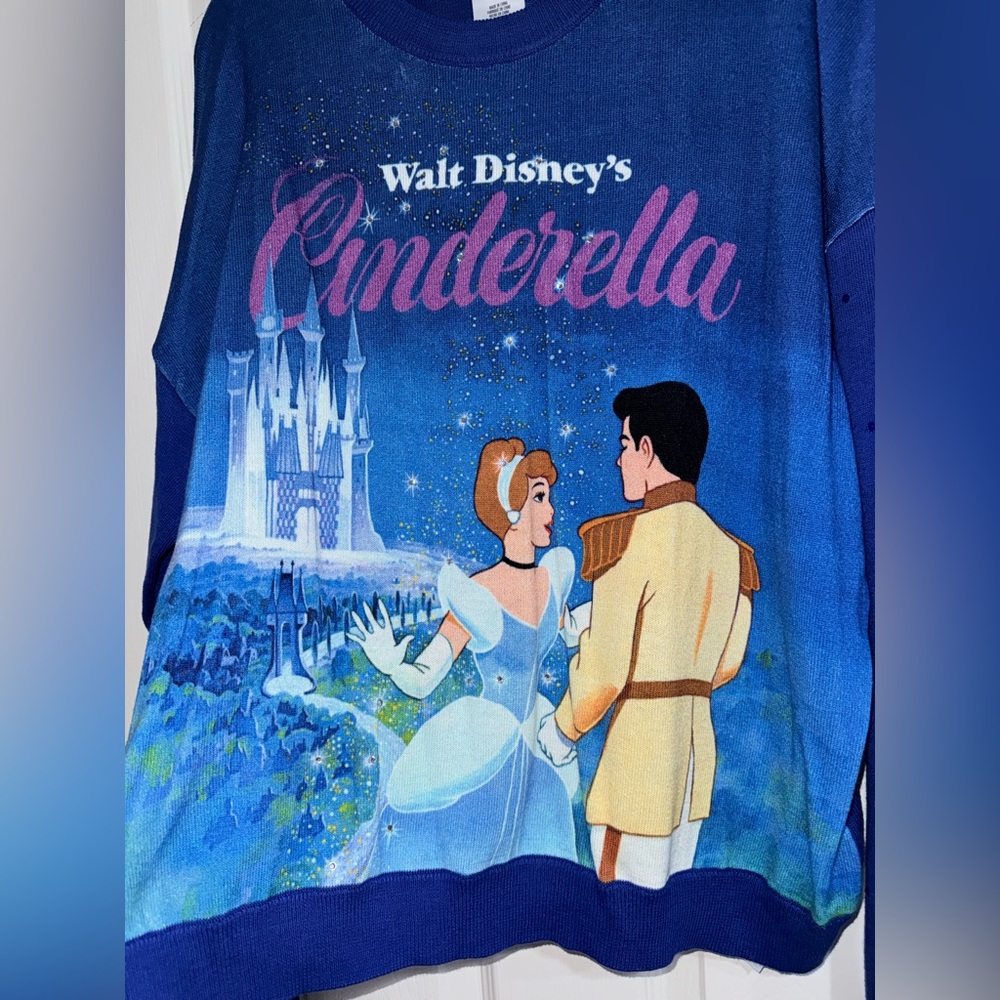 Disney Cinderella 75th anniversary embellished long sleeve sweater NWT